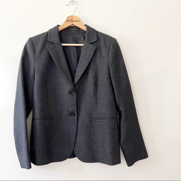 Theory Tweed Zaylin Fern Suit Jacket Blazer - Picture 14 of 15